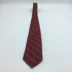 Christian Dior Red Pin Striped Tie